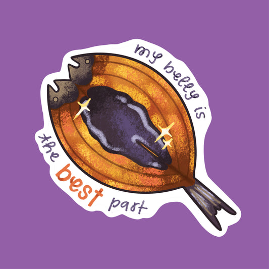 My Belly is the Best Part Bangus Milkfish Waterproof Vinyl Sticker