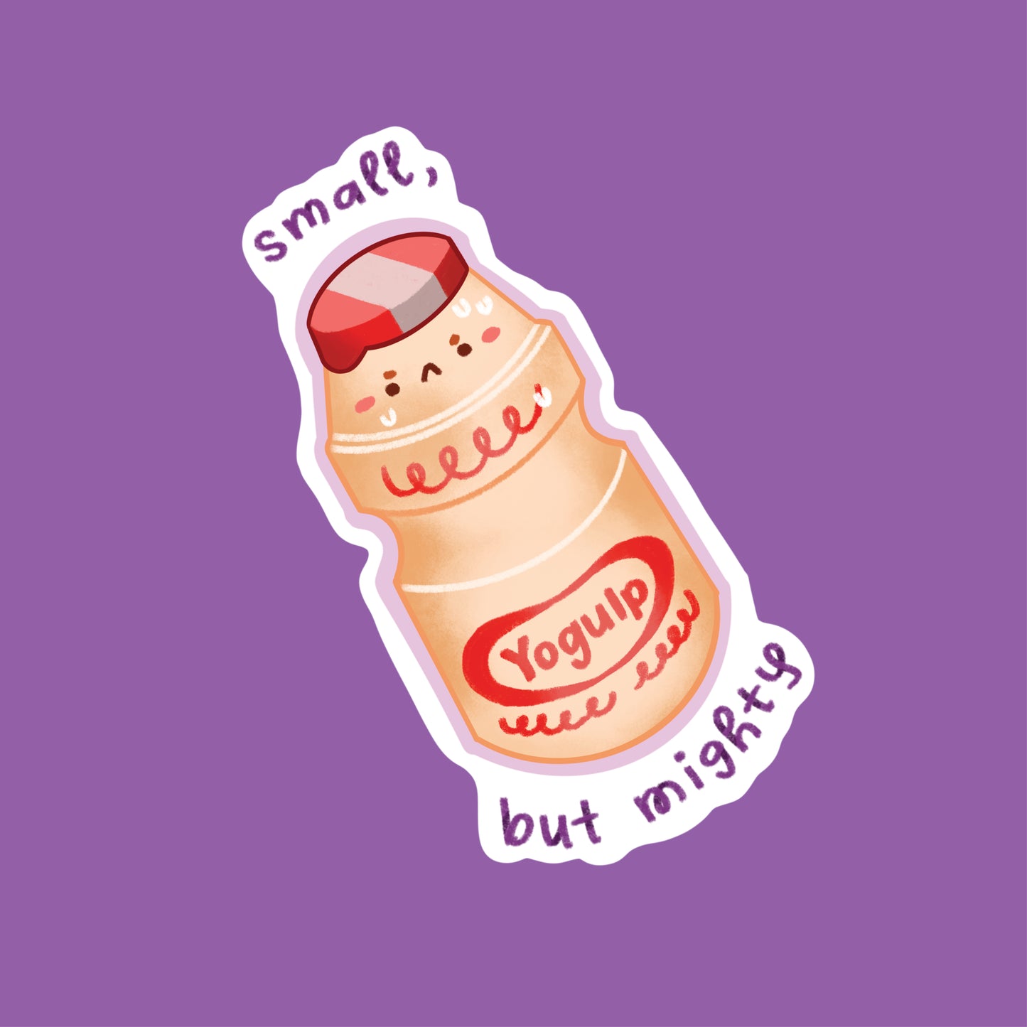 Small, But Mighty Yakult Probiotic Drink Waterproof Vinyl Sticker