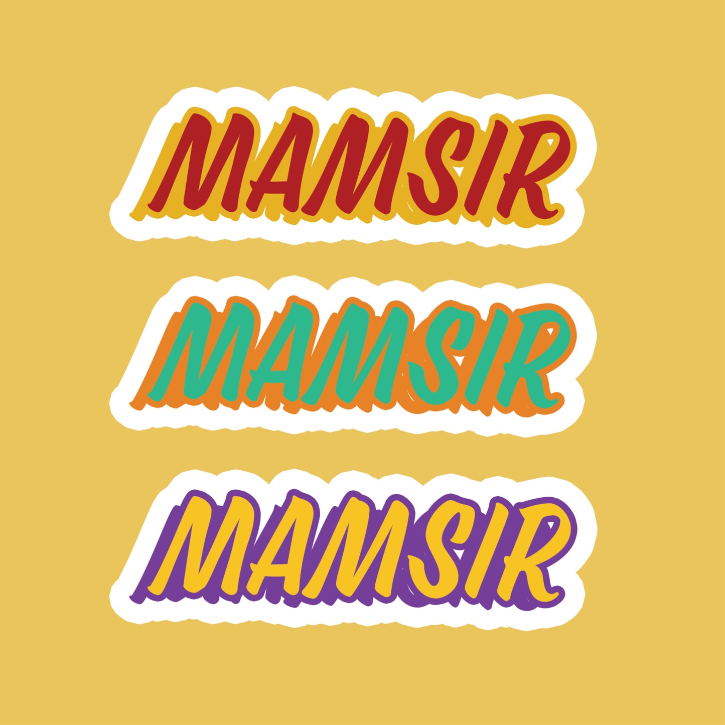 Mamsir Waterproof Vinyl Sticker Set