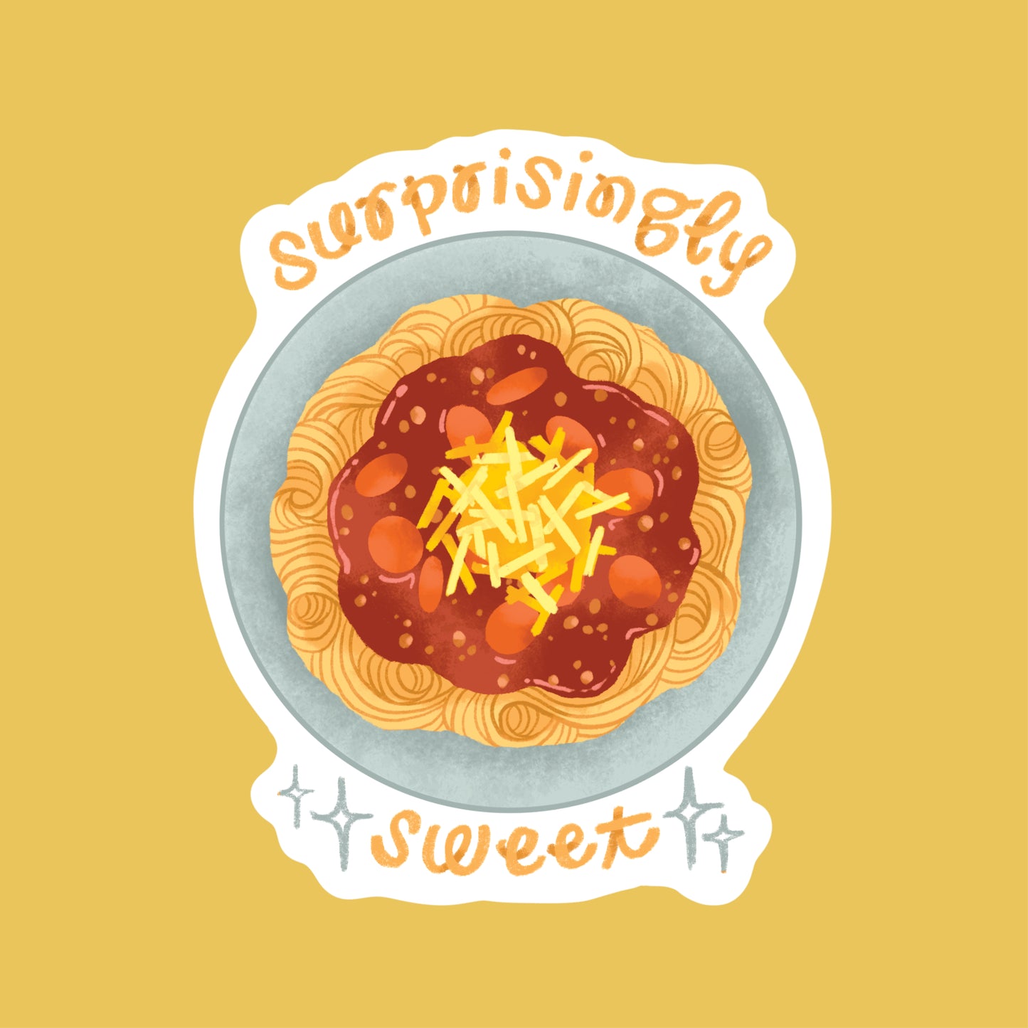 Surprisingly Sweet Filipino Spaghetti Waterproof Vinyl Sticker