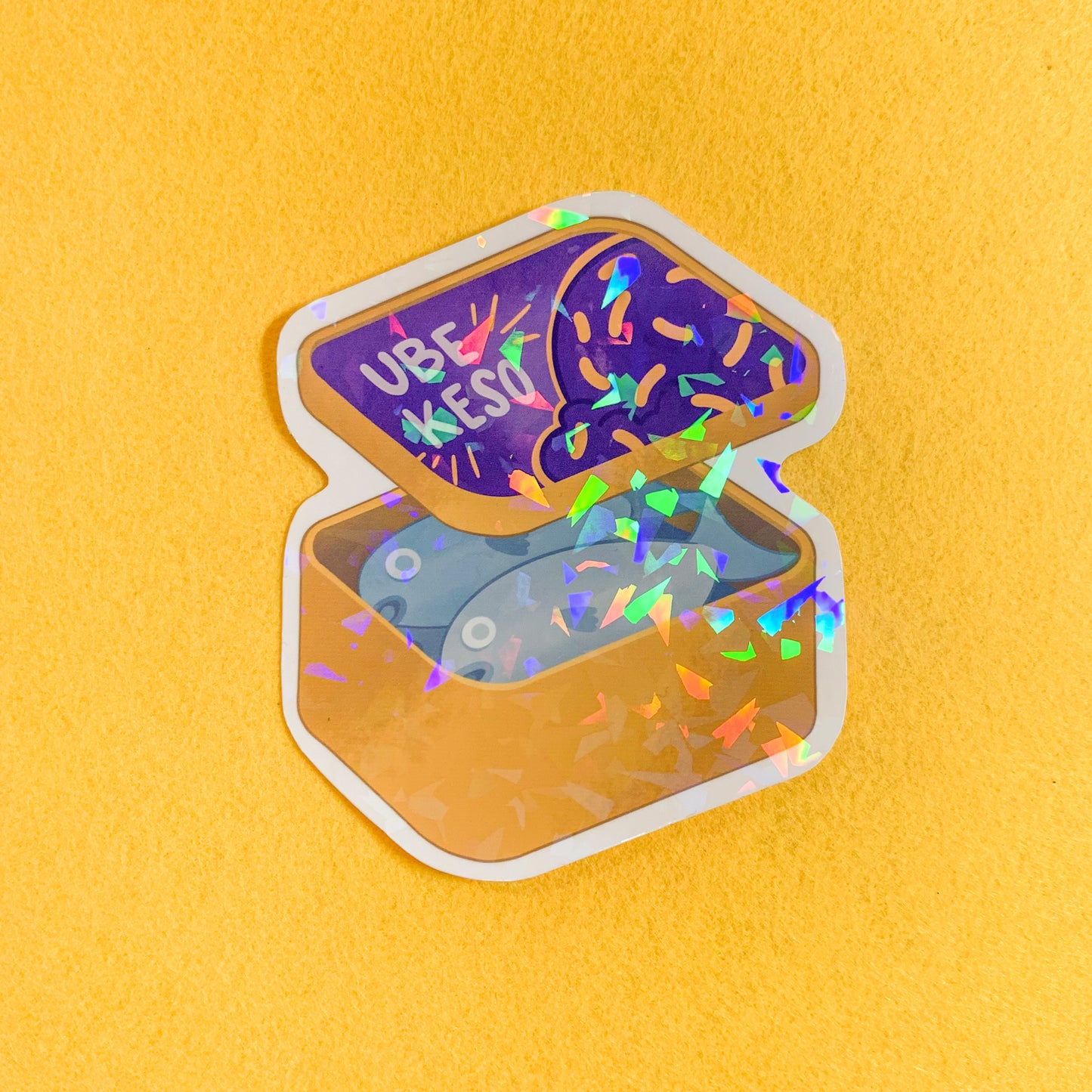 Ube Keso Ice Cream Fish Waterproof Vinyl Sticker