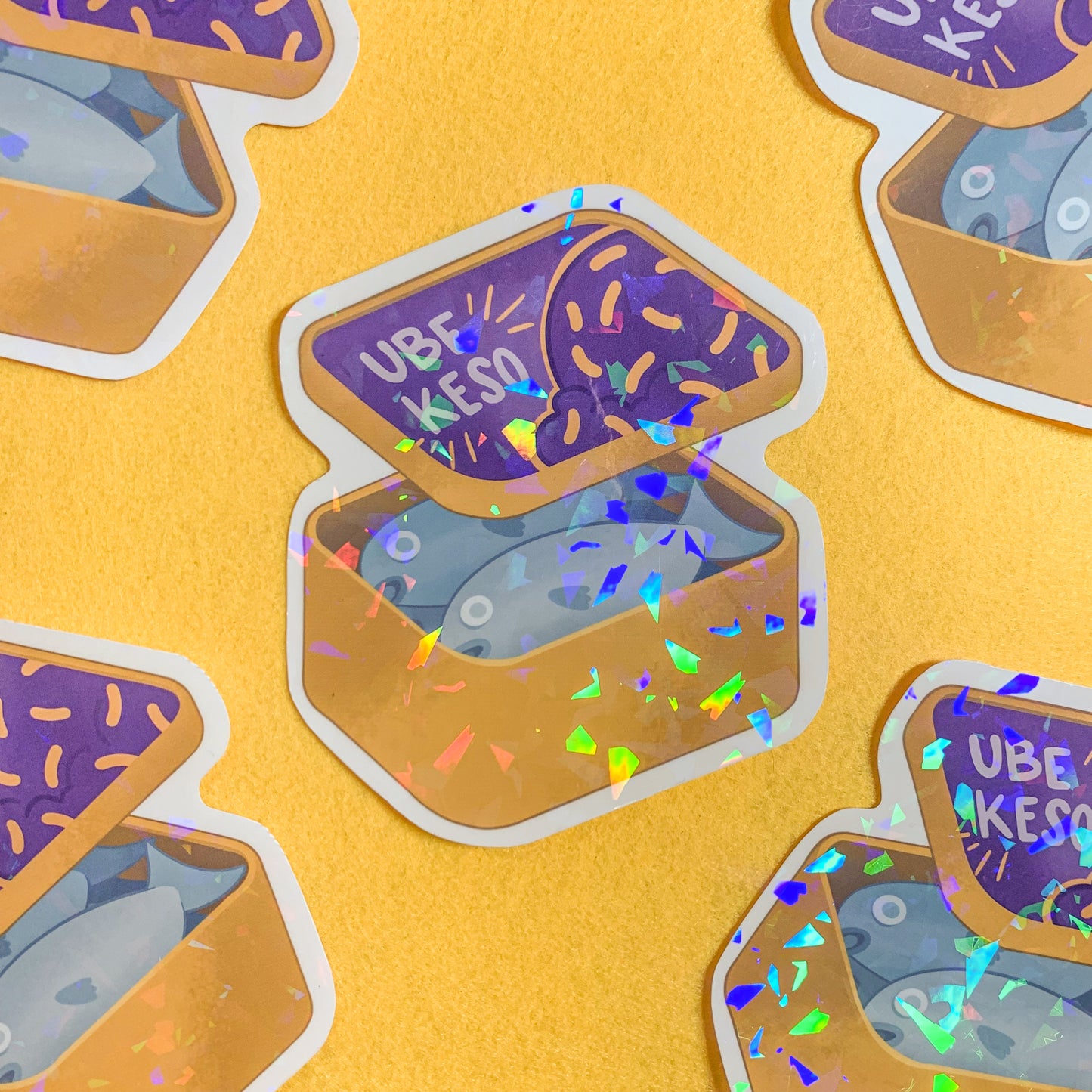 Ube Keso Ice Cream Fish Waterproof Vinyl Sticker