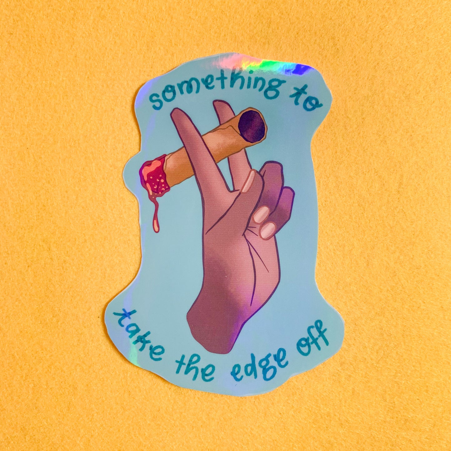Something To Take the Edge Off Lumpia Waterproof Vinyl Sticker