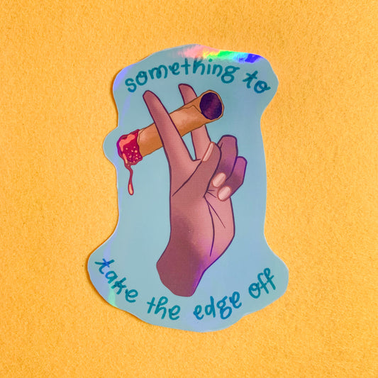 Something To Take the Edge Off Lumpia Waterproof Vinyl Sticker