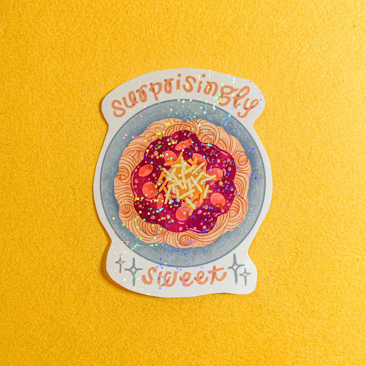Surprisingly Sweet Filipino Spaghetti Waterproof Vinyl Sticker