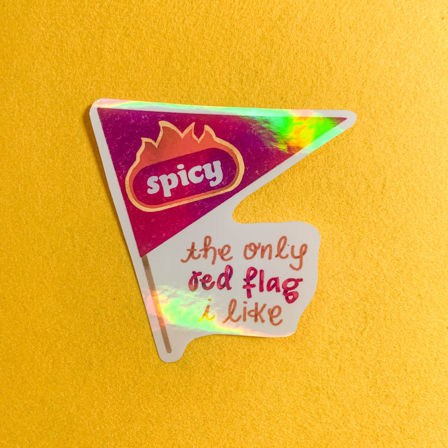 The Only Red Flag I Like Waterproof Vinyl Sticker