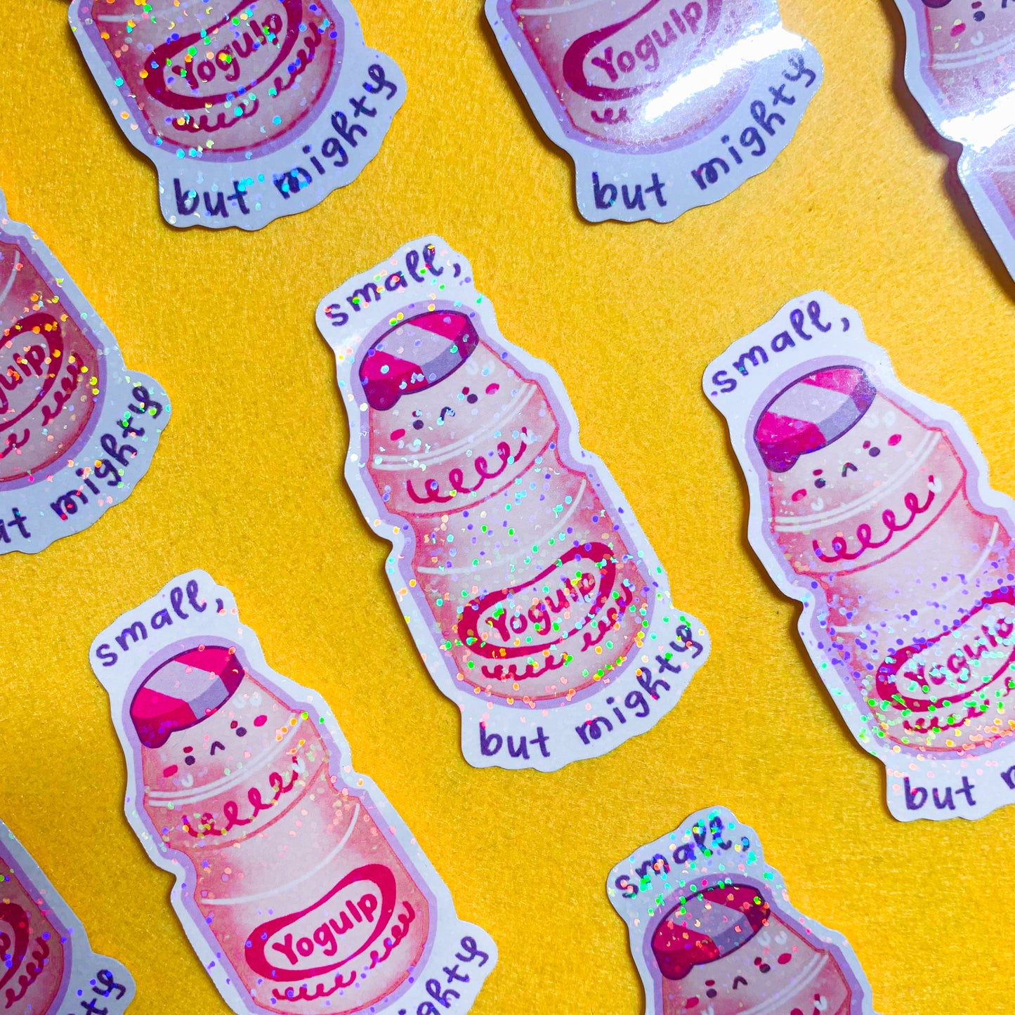 Small, But Mighty Yakult Probiotic Drink Waterproof Vinyl Sticker