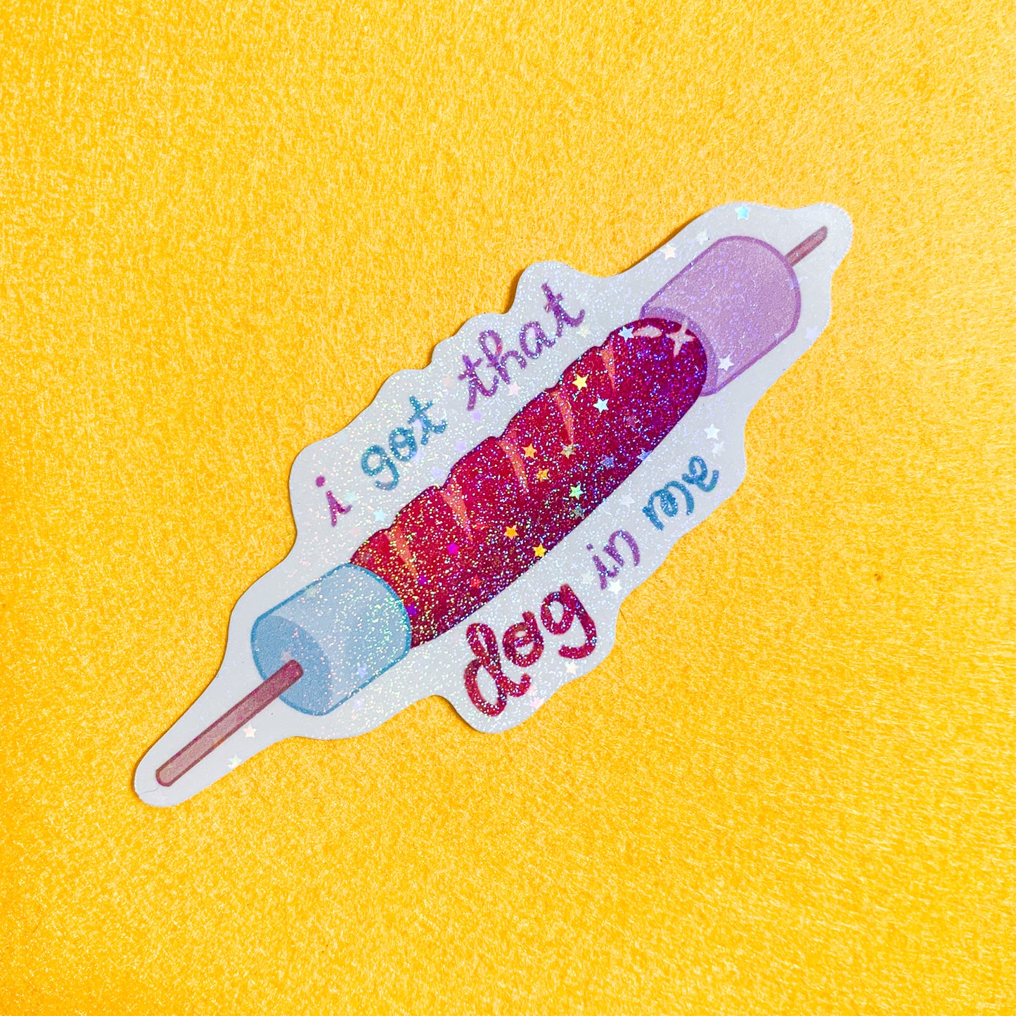 I Got That Dog In Me Hotdog Marshmallow Waterproof Vinyl Sticker