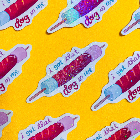 I Got That Dog In Me Hotdog Marshmallow Waterproof Vinyl Sticker