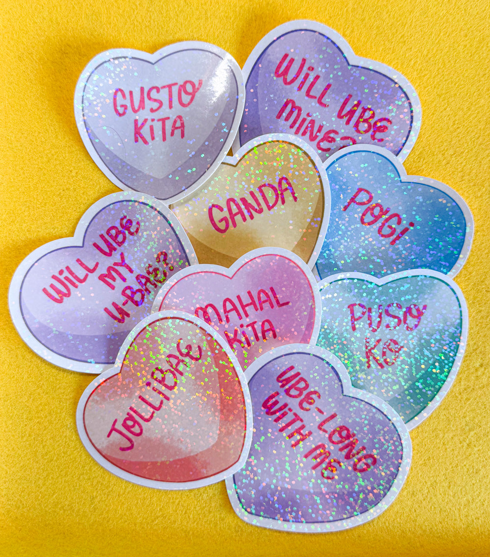 Candy Heart Waterproof Vinyl Stickers | Limited Edition