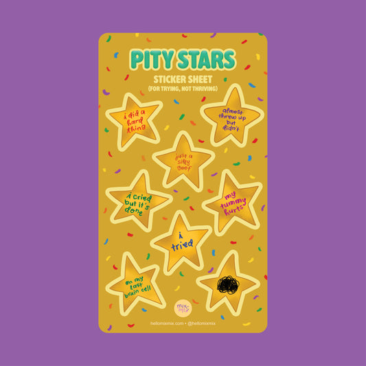 Pity Stars Vinyl Waterproof Sticker Sheet