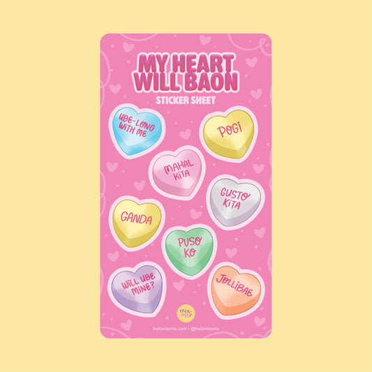 My Heart Will Baon Vinyl Waterproof Sticker Sheet | Limited Edition