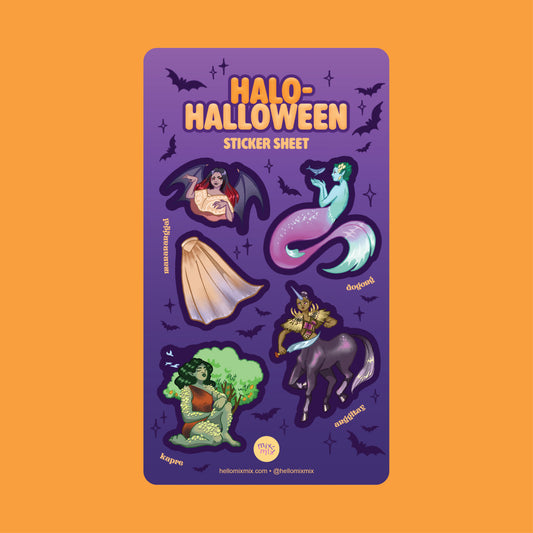 Halo-Halloween Sticker Sheet | Limited-Edition