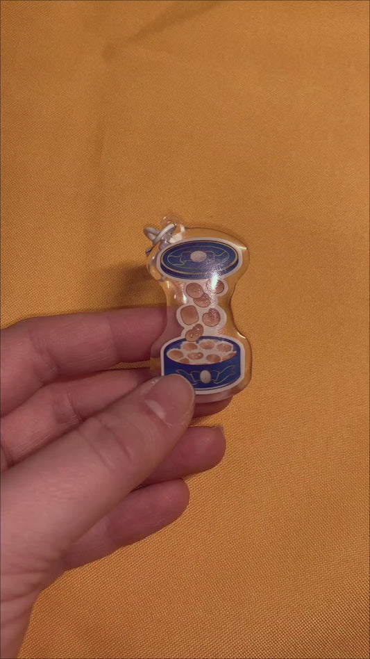 Blue Cookie Sewing Kit Tin Keychain Charm